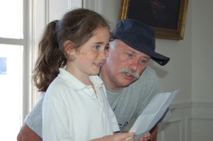 Pat Sheridan with a young shanty singer, Cobh 2006